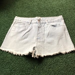 Light blue jean shorts